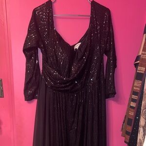 Elegant Black Sequin Dress